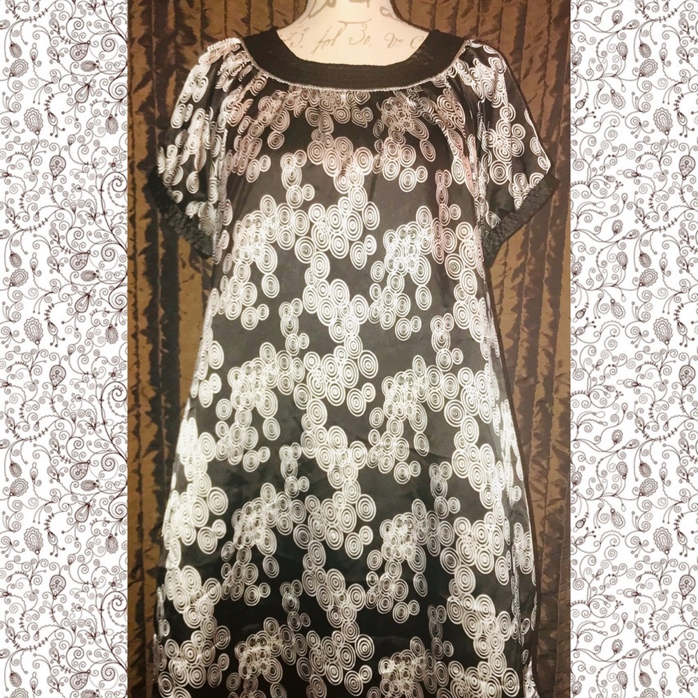 Antilia Femme Black & White Mini-Dress Sz 1x